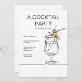 Invitation aux cocktails simples (Devant / Derrière)