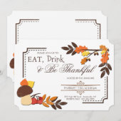 Invitation aux coins de l'automne (Devant / Derrière)