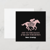 Invitation Aux courses & Prêt pour les roses de courses de ch (Devant / Derrière)