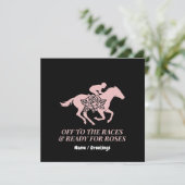 Invitation Aux courses & Prêt pour les roses de courses de ch (Debout devant)