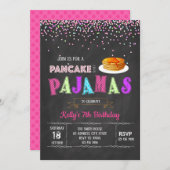 Invitation aux crêpes et pyjamas (Devant / Derrière)