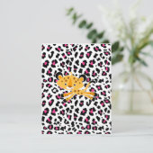 invitation aux douches pour bébés léopard rose sau (Debout devant)