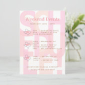 Invitation aux événements de week-end Bachelorette (Debout devant)