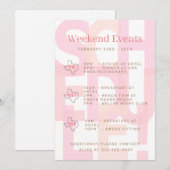 Invitation aux événements de week-end Bachelorette (Devant / Derrière)