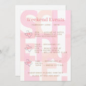 Invitation aux événements de week-end de Bachelore (Devant / Derrière)