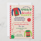 Invitation aux fêtes de Noël avec un pull moche (Devant)