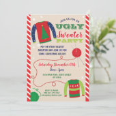 Invitation aux fêtes de Noël avec un pull moche (Debout devant)