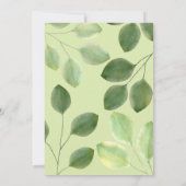 Invitation aux feuilles d'eucalyptus d'un beau ver (Dos)