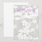Invitation aux fleurs blanches (Devant / Derrière)