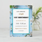 invitation aux fleurs d'anniversaire (Debout devant)
