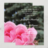 Invitation aux fleurs de rose (Devant / Derrière)