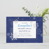 Invitation aux flocons de neige floues (Debout devant)