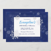 Invitation aux flocons de neige floues (Devant / Derrière)