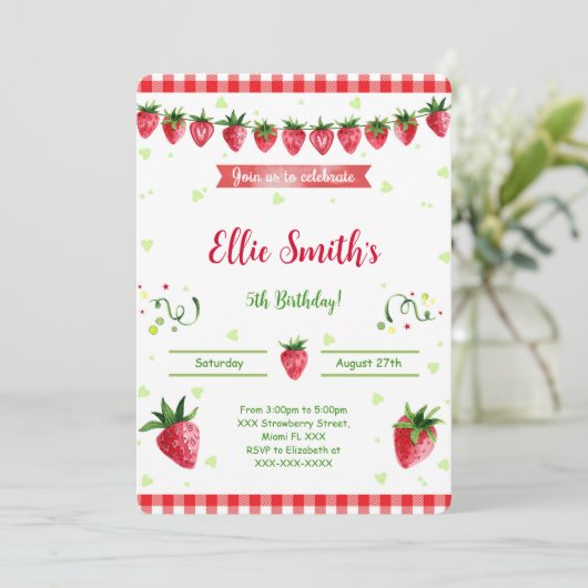 Invitation aux fraises (Debout devant)