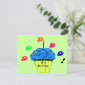 Invitation aux friandises de gâteau bleu pour 16 a (Debout devant)