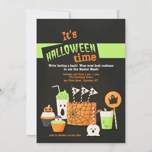 Invitation aux friandises d'Halloween (Devant)