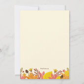 Invitation aux frontières florales de l'automne (Dos)