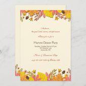 Invitation aux frontières florales de l'automne (Devant / Derrière)