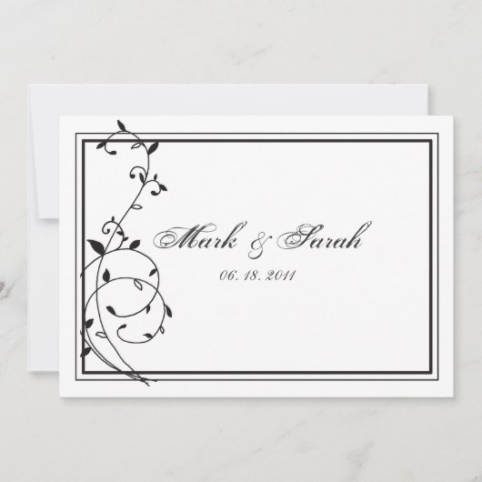 Invitation aux frontières noires et blanches class (Devant)