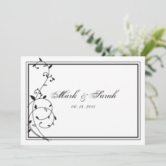 Invitation aux frontières noires et blanches class (Debout devant)