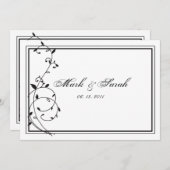 Invitation aux frontières noires et blanches class (Devant / Derrière)