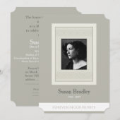 Invitation aux funérailles du mémorial Modèle phot (Devant / Derrière)