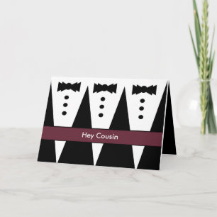 Invitation aux garçons d'honneur COUSIN avec trois