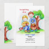 Invitation aux garçons pour la cueillette de pomme (Devant / Derrière)