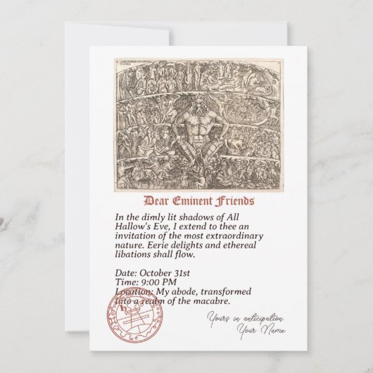 Invitation aux libations éthérées d'Halloween (Devant)