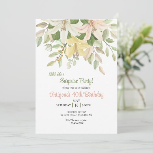 Invitation aux Lys Rubrum (Debout devant)