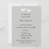Invitation aux noces d'argent de 25 ans (Dos)