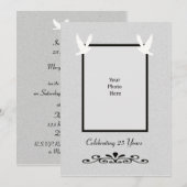 Invitation aux noces d'argent de 25 ans (Devant / Derrière)