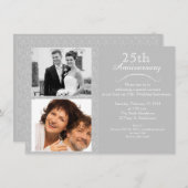 Invitation aux noces d'argent de 25 ans (Devant / Derrière)
