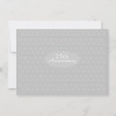 Invitation aux noces d'argent de 25 ans (Dos)