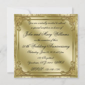 Invitation aux noces d'or de mariage (Dos)