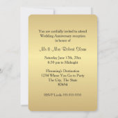 Invitation aux noces d'or de mariage (Dos)