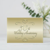 Invitation aux noces d'or de mariage (Debout devant)