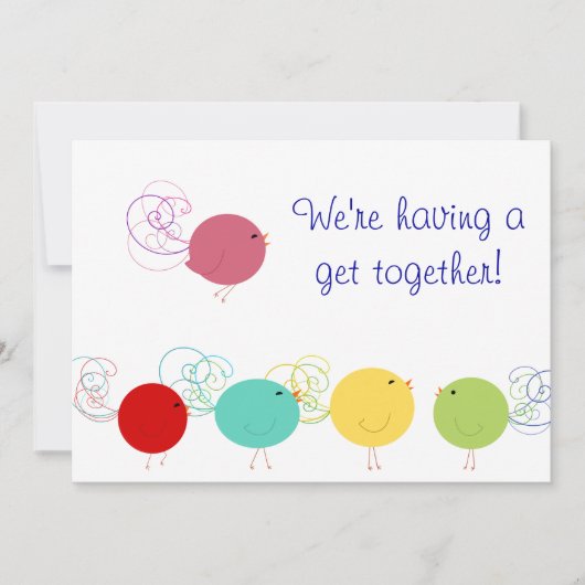 Invitation aux oiseaux colorés (Devant)