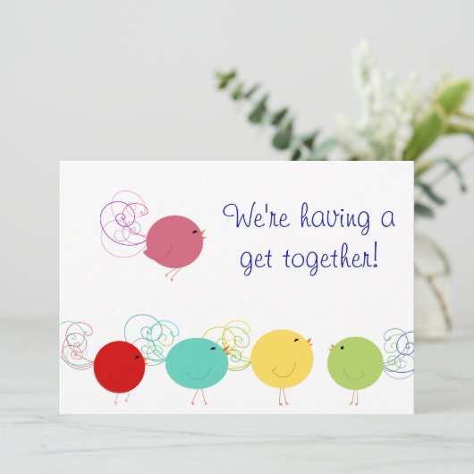 Invitation aux oiseaux colorés (Debout devant)