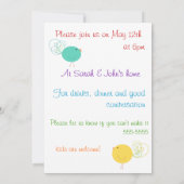 Invitation aux oiseaux colorés (Dos)