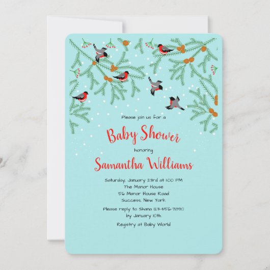 Invitation aux Oiseaux d'Hiver (Devant)