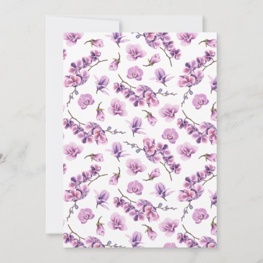 Invitation aux Orchidées, Invitation sur le thème  (Dos)