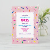 Invitation aux paillettes rose pastel (Debout devant)