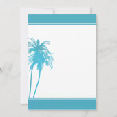 Invitation aux palmiers tropicaux Turquoises et bl (Dos)