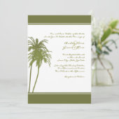 Invitation aux palmiers tropicaux verts et blancs (Debout devant)