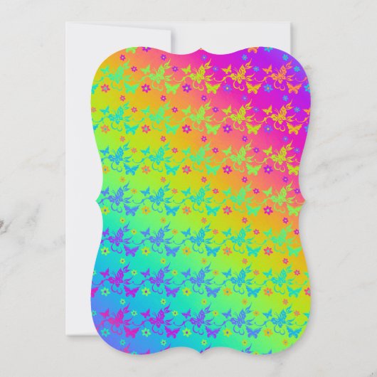 Invitation aux papillons Neon Rainbow (Dos)