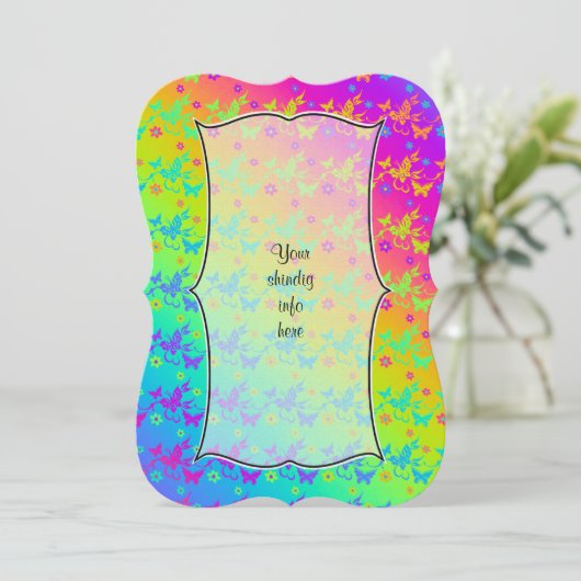 Invitation aux papillons Neon Rainbow (Debout devant)