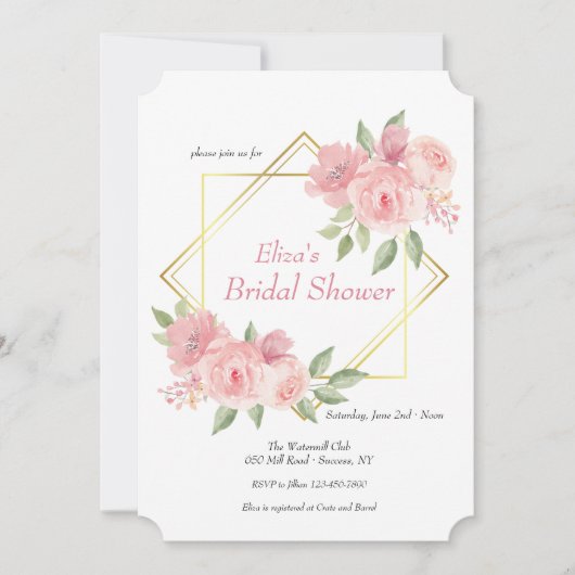 Invitation aux Pivoines Roses (Devant)