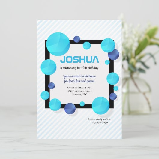 Invitation aux points bleus (Debout devant)