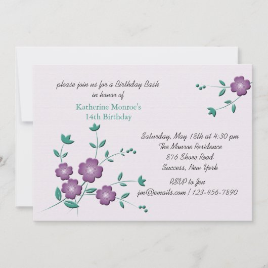 Invitation aux Posies de Coin (Devant)